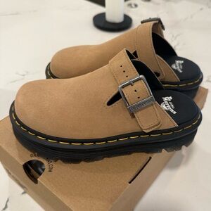 Dr. Martens Zebzag Suede Platform Mules